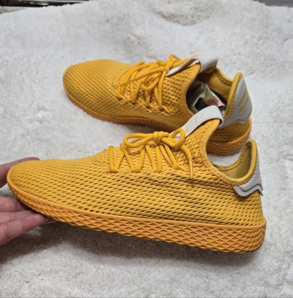 Adidas OriginalsMen's X Pharrell Williams Tennis Hu Sneakers In Yellow